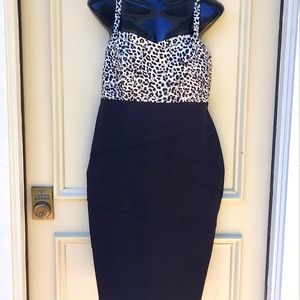 Torrid Womens Dress Bodycon Leopard Animal Print